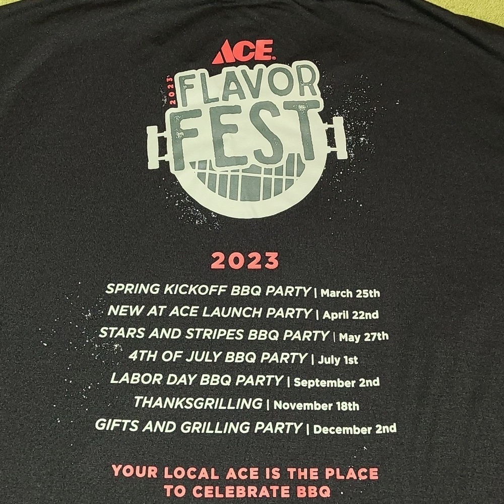 Authentic-Brand Mens Ace Flavor Fest Black Red Gray Short Sleeve Tshirt Medium - Picture 10 of 10